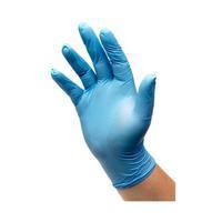 KeepSafe Powdered (Size- Medium) Nitrile Disposable Gloves (Blue) 1 Pack of 100 Gloves