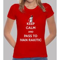 keep calm red shirt woman