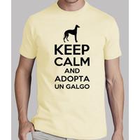 keep calm and adopt a greyhound - black