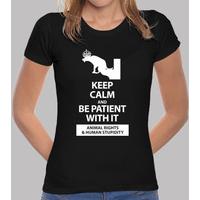 keep calm and animal rights on black