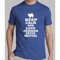keep calm and love german spitz mittel
