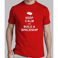 keep calm and build a spaceship mens shirt