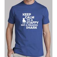 keep calm its a staffy not a freaking shark