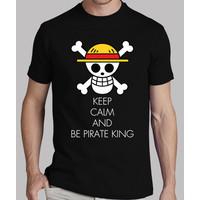 keep calm and be pirate king white