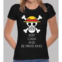 keep calm and be pirate king white