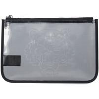 Kenzo grey anthracite clutch bag in transparent rubber women\'s Pouch in grey
