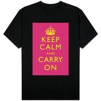 Keep Calm and Carry On (Yellow and Bright Pink)