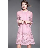 kenaya womens going out casualdaily cute loose dressembroidered round  ...