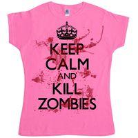 keep calm and kill zombies womens t shirt