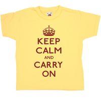 Keep Calm And Carry On Kids T Shirt