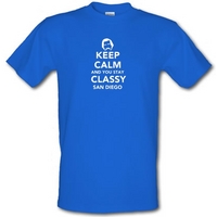 Keep Calm And You Stay Classy San Diego male t-shirt.