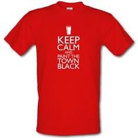 keep calm and paint the town black male t shirt