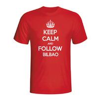 keep calm and follow athletic bilbao t shirt red kids