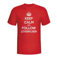 keep calm and follow bayer leverkusen t shirt red kids