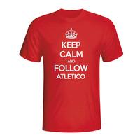 keep calm and follow atletico madrid t shirt red kids