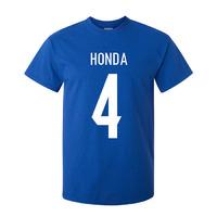 keisuke honda japan hero t shirt blue