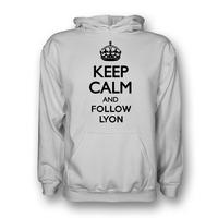 keep calm and follow lyon hoody white