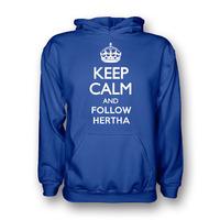 keep calm and follow hertha berlin hoody blue