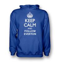 keep calm and follow everton hoody blue