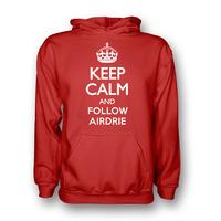 keep calm and follow airdrie hoody red