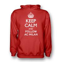 keep calm and follow ac milan hoody red