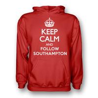 Keep Calm And Follow Southampton Hoody (red)