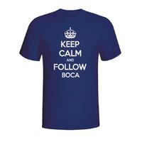 keep calm and follow boca juniors t shirt navy