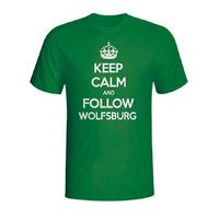 keep calm and follow wolfsburg t shirt green