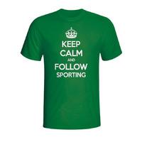 keep calm and follow sporting lisbon t shirt green