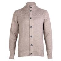 kensington eastside tramore buttoned cardigan in taupe marl