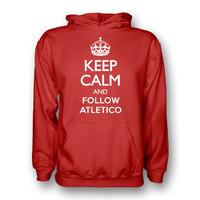 keep calm and follow atletico madrid hoody red kids