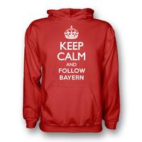 keep calm and follow bayern munich hoody red kids