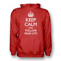 Keep Calm And Follow Man Utd Hoody (red) - Kids