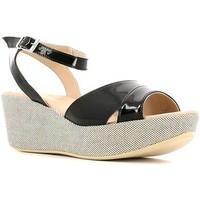 keys 5135 wedge sandals women black womens sandals in black