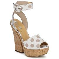 Keyté FUNNY-POIS-2-BIANCO-BEIGE-SUGHERO women\'s Sandals in multicolour