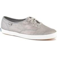 keds met leather womens shoes trainers in silver