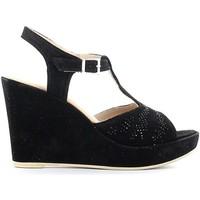 keys 5149 wedge sandals women black womens sandals in black