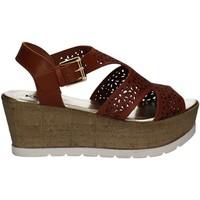 keys 5305 wedge sandals women brown womens sandals in brown