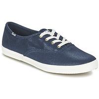 keds ch metallic canvas womens shoes trainers in blue