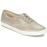 keds ch metallic canvas womens shoes trainers in gold