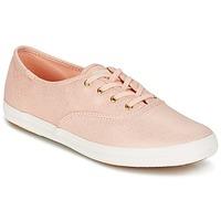 keds champion metallic canvas womens shoes trainers in pink