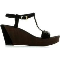 keys 4855 wedge sandals women black womens sandals in black