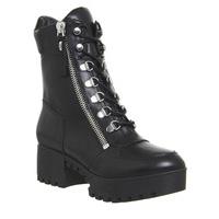 Kendall - Kylie Phoenix Lace Boot BLACK LEATHER