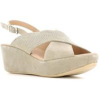 Keys 5136 Wedge sandals Women Beige women\'s Sandals in BEIGE