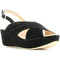 keys 5136 wedge sandals women black womens sandals in black