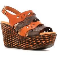 keys 5154 wedge sandals women brown womens sandals in brown