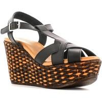 keys 5156 wedge sandals women black womens sandals in black