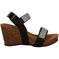 keys 5429 wedge sandals women black womens sandals in black