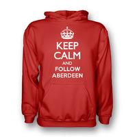 keep calm and follow aberdeen hoody red kids