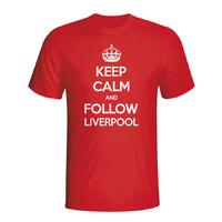 keep calm and follow liverpool t shirt red kids